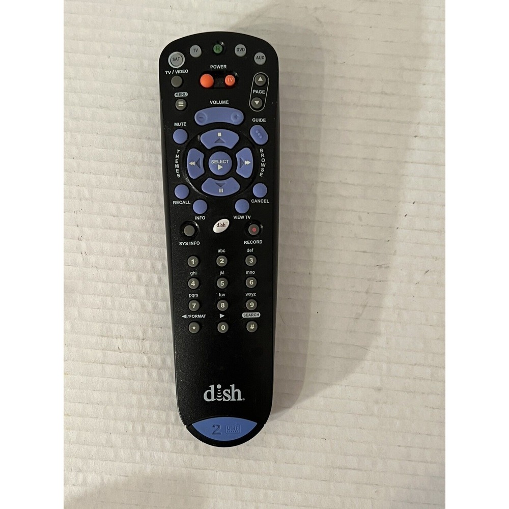 Dish Network 4.4 IR/UHF PRO Blue #2 Black Remote Control for For Dish Network